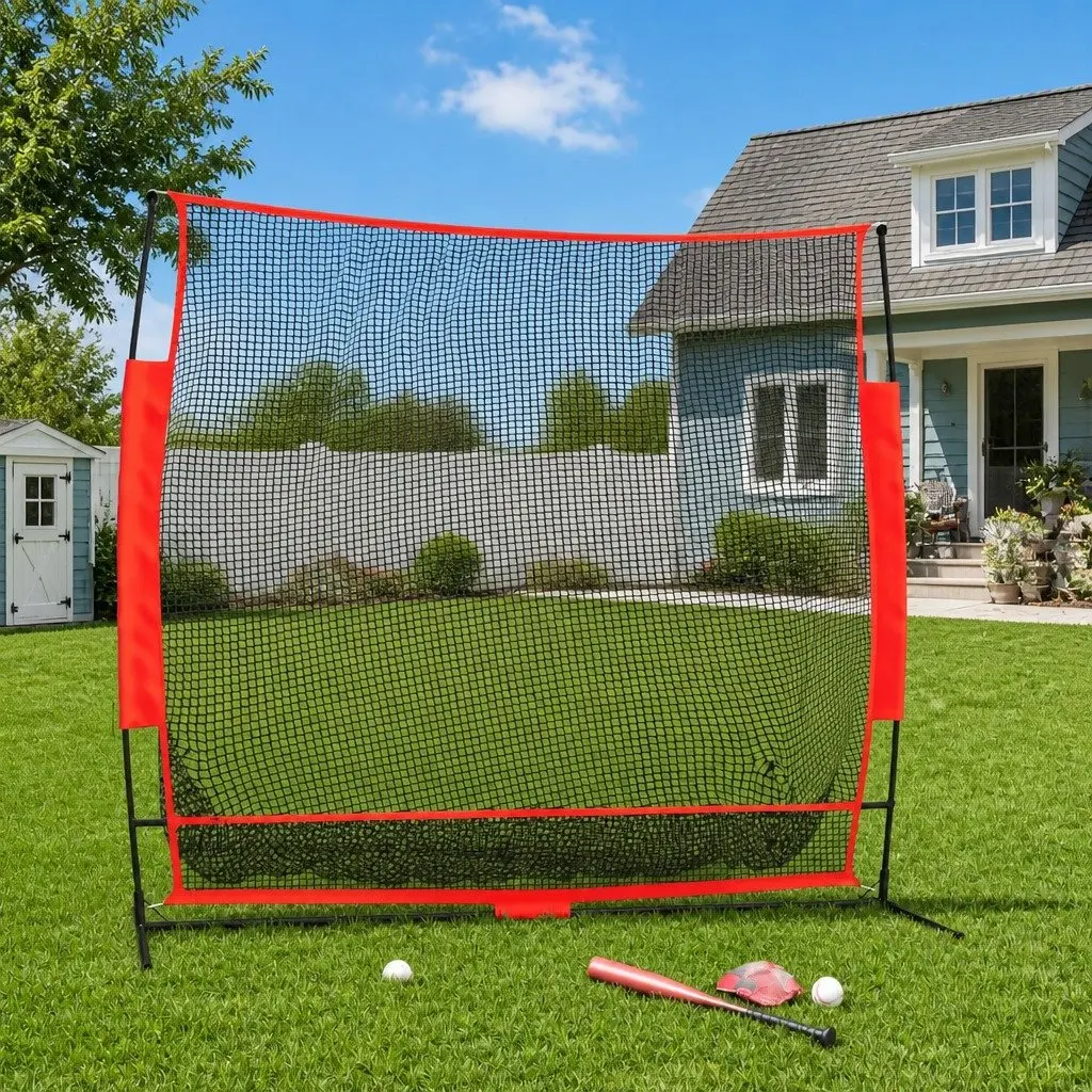 Baseball Batting Net Portable Practice Training Backstop 215 x 107 x 216 cm