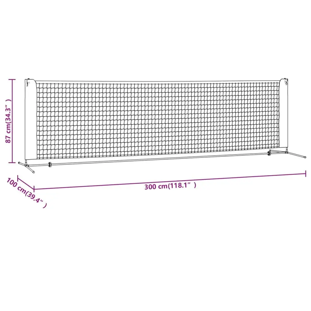 Tennis Net Training 300x100x87 cm Polyester Garden Backyard