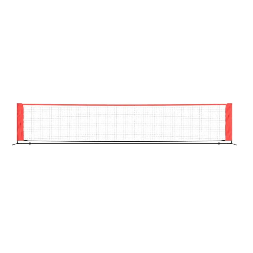Tennis Net Polyester Outdoor Backyard Garden Practice Training 500 x 100 x 87 cm Black Red