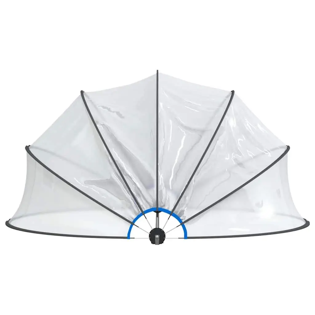 Pool Dome Shelter Transparent 406x203 cm PVC Cover Protection