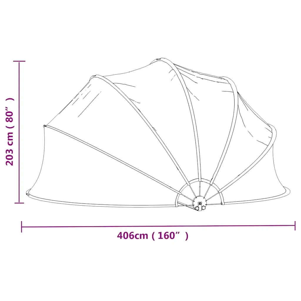 Pool Dome Shelter Transparent 406x203 cm PVC Cover Protection