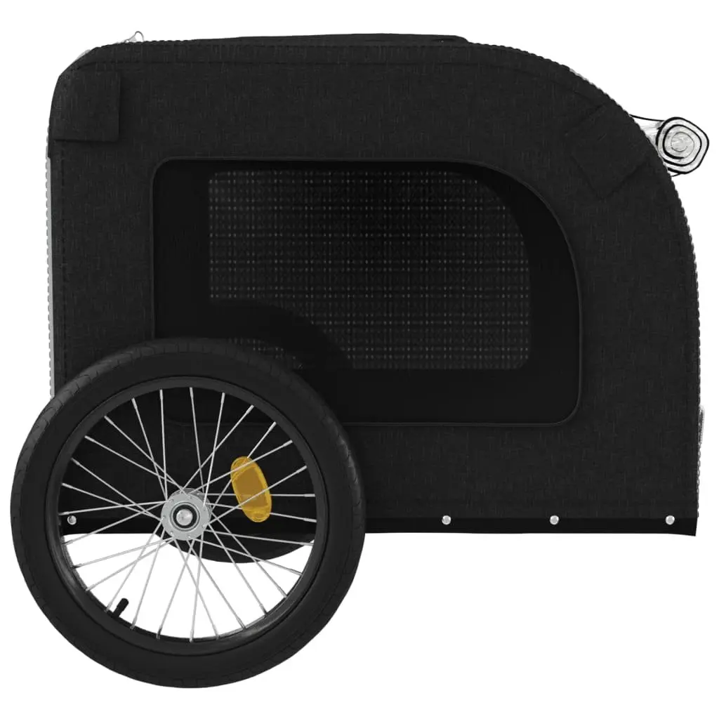 Pet Bike Trailer Small Dogs Grey Oxford Fabric Iron Frame