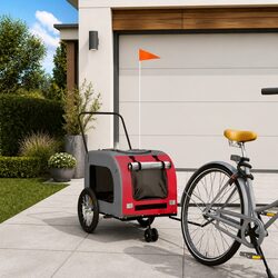 Warm & Reassuring Pet Bike Trailer for Safe Travels