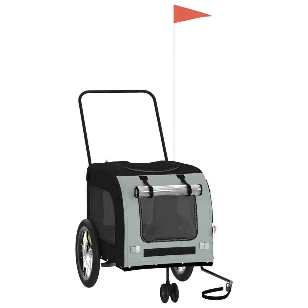 Pet Bike Trailer for Small Dogs, Black Fabric