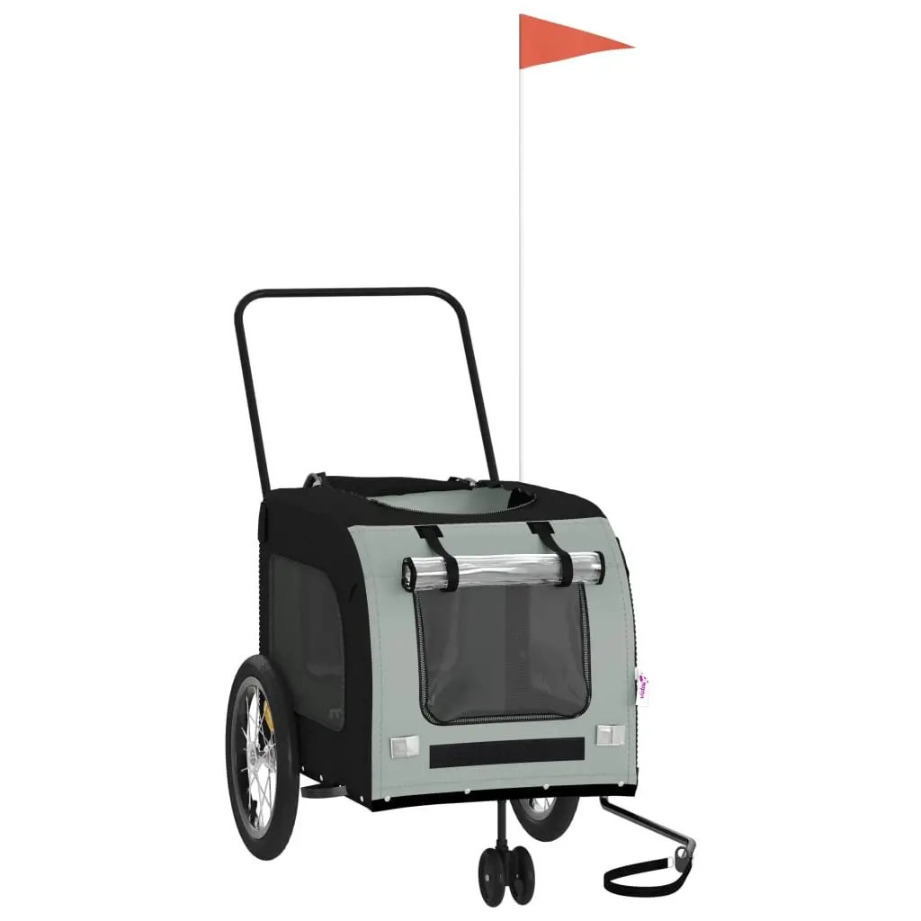 Pet Bike Trailer for Small Dogs, Black Fabric