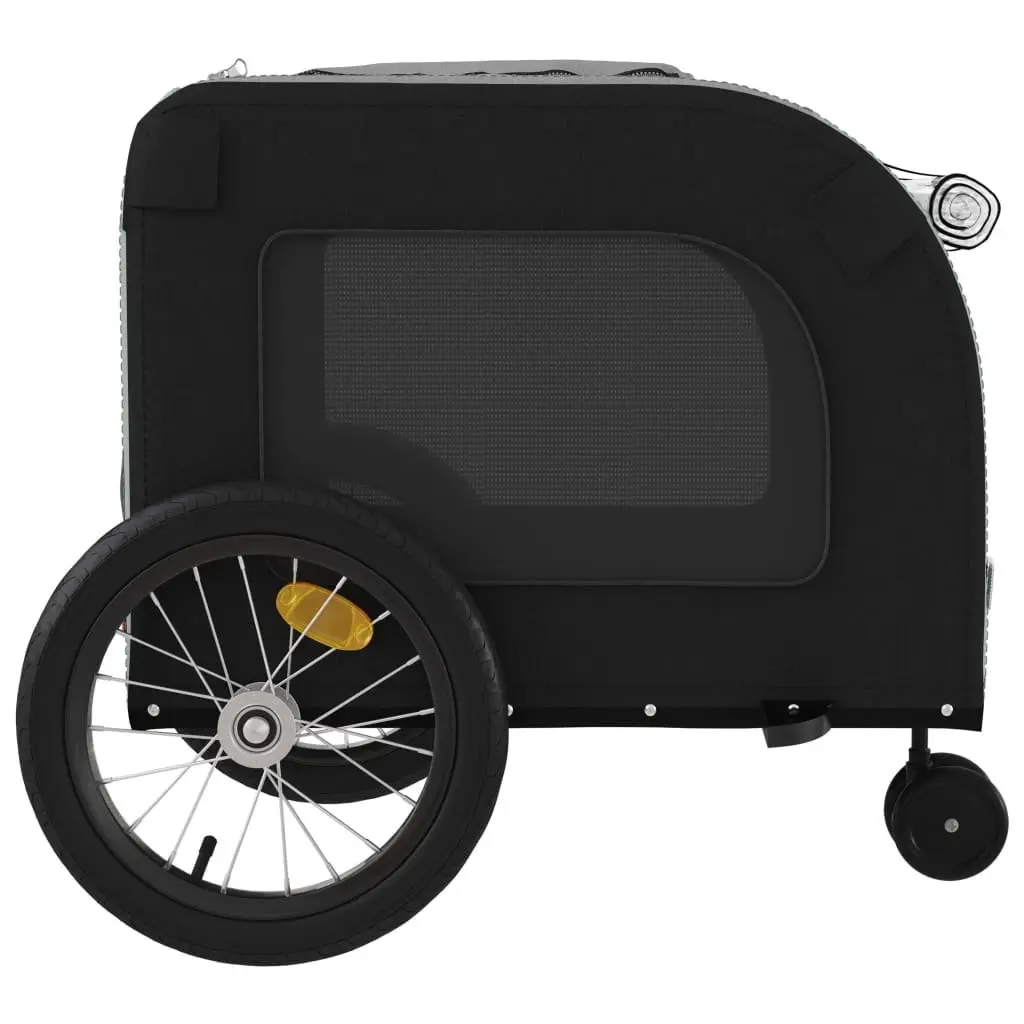 Pet Bike Trailer for Small Dogs, Black Fabric
