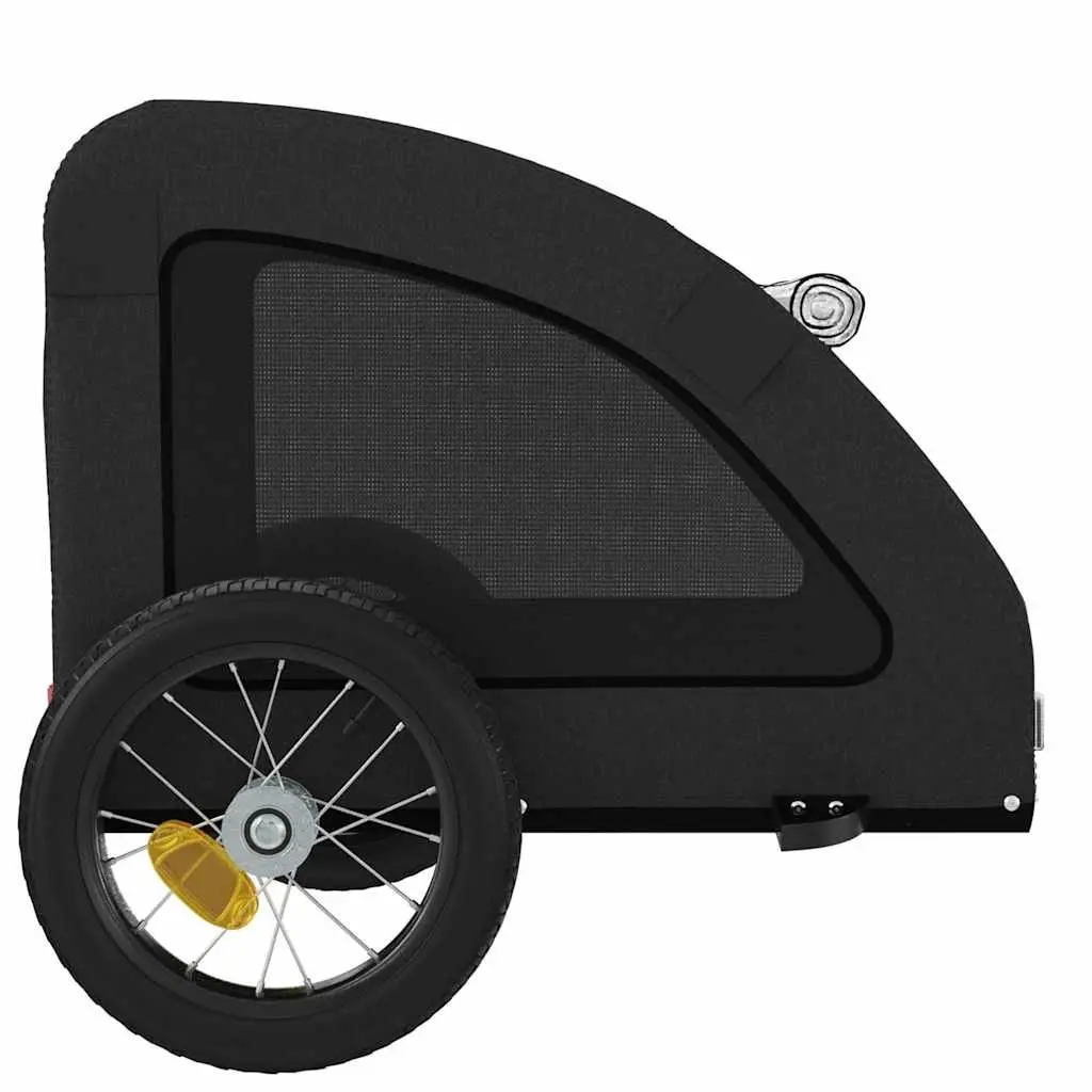 Pet Bike Trailer Small Dog Bicycle Cargo Carrier Black Oxford Fabric Iron Frame