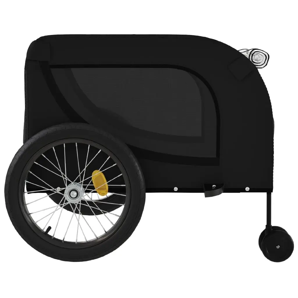 Pet Bike Trailer Carrier for Small Dogs Outdoor Travel Black