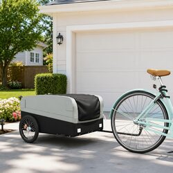 Reliable Grey Bike Trailer Built for Heavy Loads