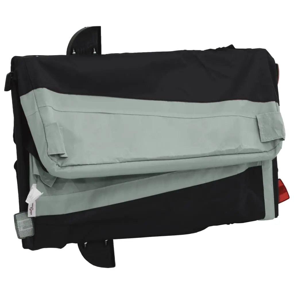 Bike Trailer Grey 45kg Load Capacity Iron Cart Bicycle Cargo Hauling Tow Bar