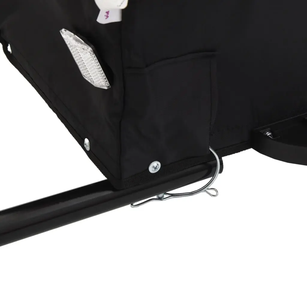 Bike Trailer Grey 45kg Load Capacity Iron Cart Bicycle Cargo Hauling Tow Bar