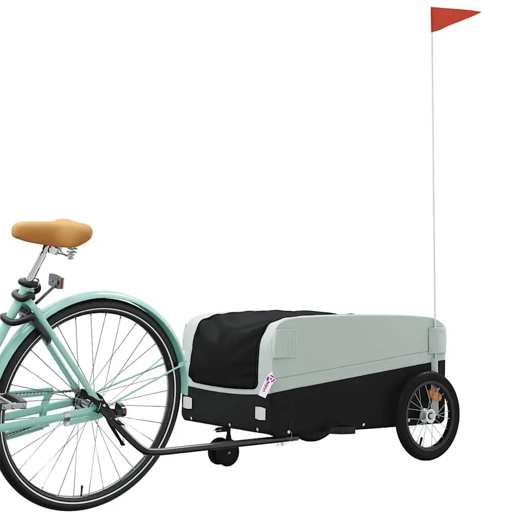 Bike Trailer Cargo Hauling 45kg Load Capacity Grey Iron