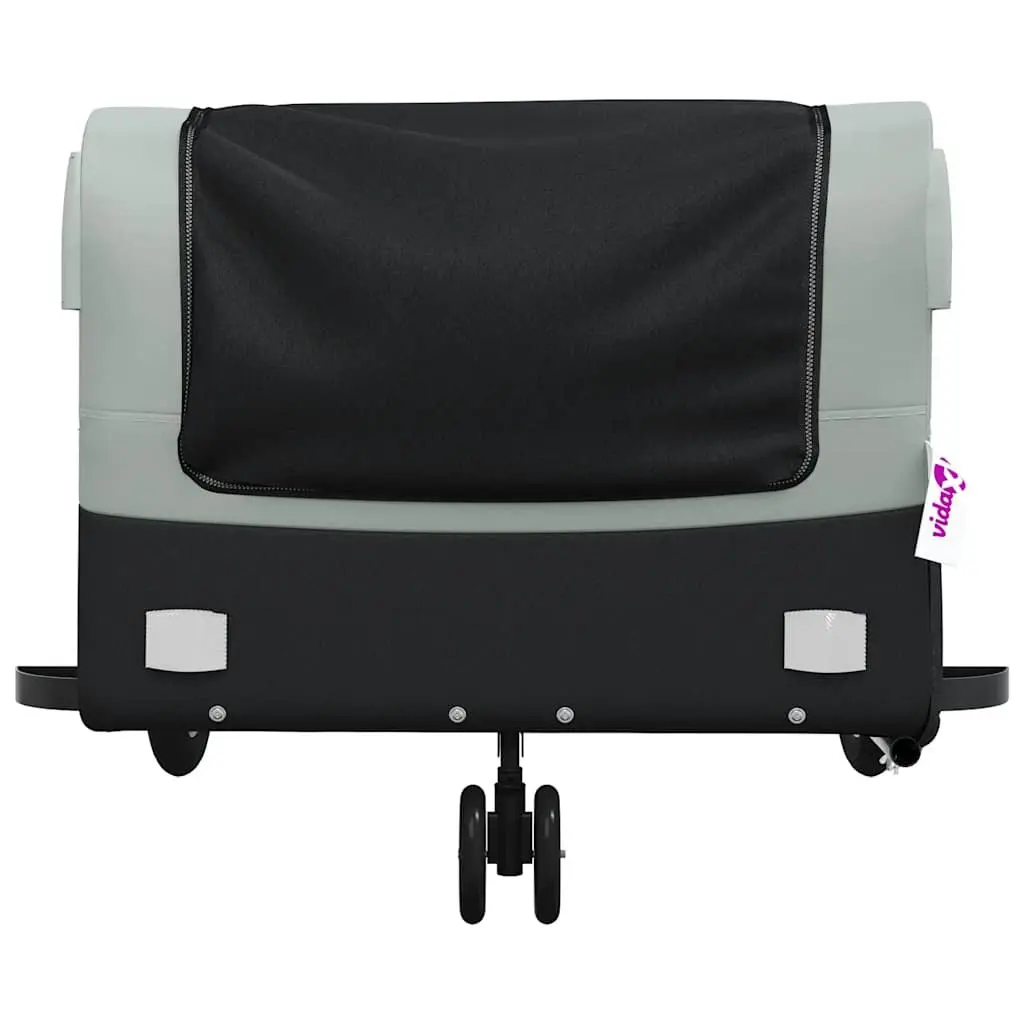 Bike Trailer Cargo Hauling 45kg Load Capacity Grey Iron