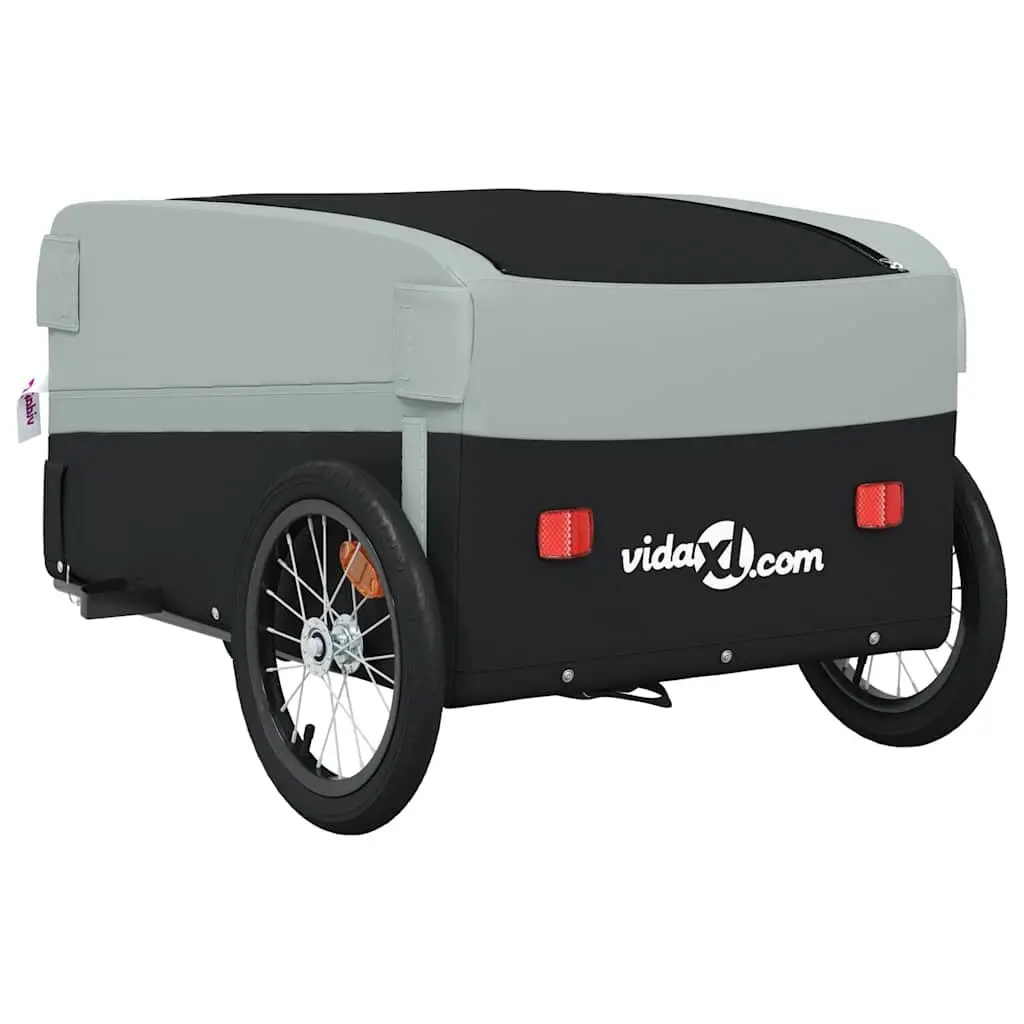 Bike Trailer Cargo Hauling 45kg Load Capacity Grey Iron