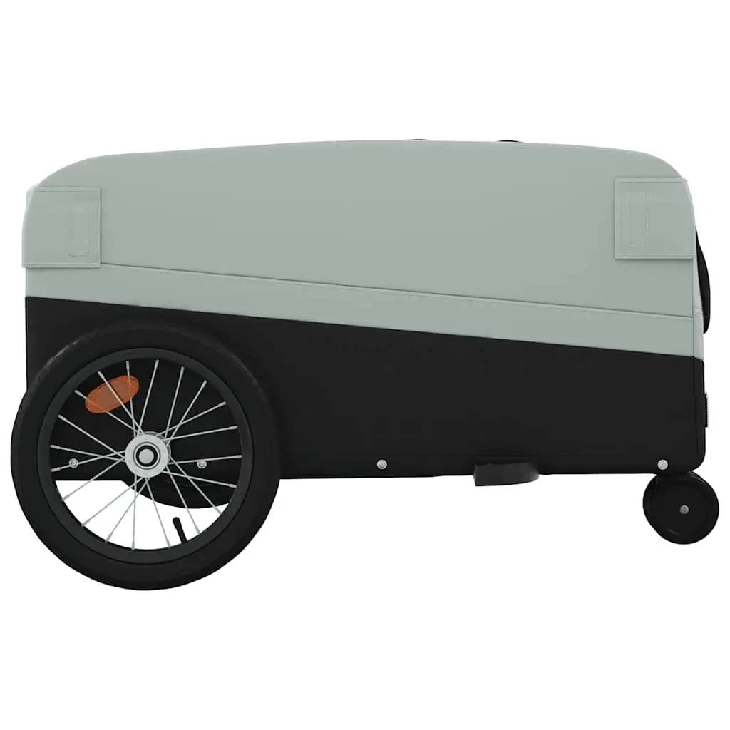 Bike Trailer Cargo Hauling 45kg Load Capacity Grey Iron