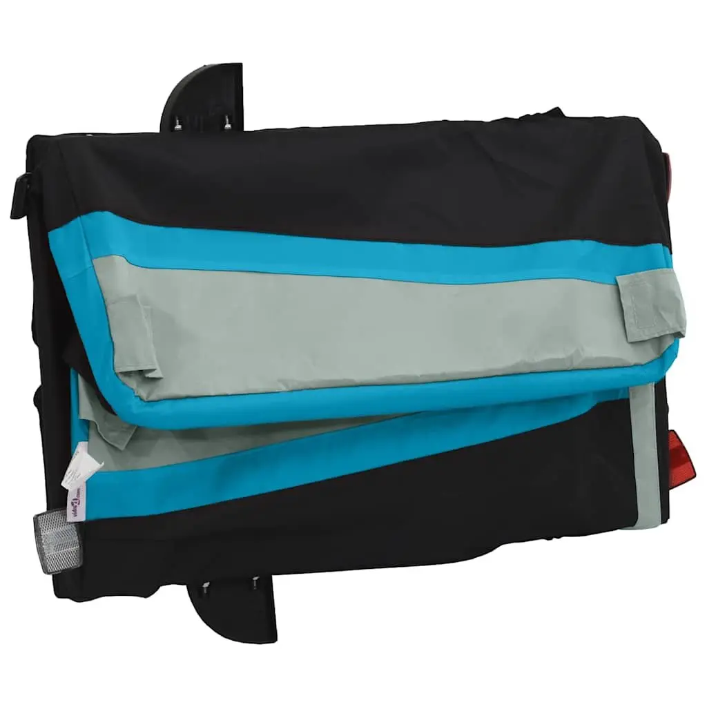 Bike Trailer Heavy Duty Cargo Cart 45kg Load Capacity Iron Frame Blue