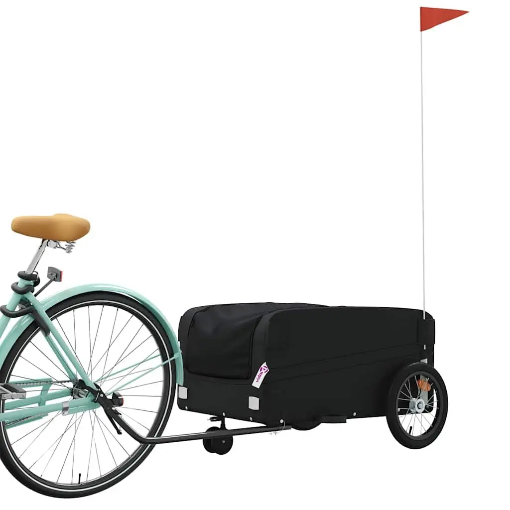 Bike Trailer Cargo Cart Hauling Heavy Goods 45kg Black