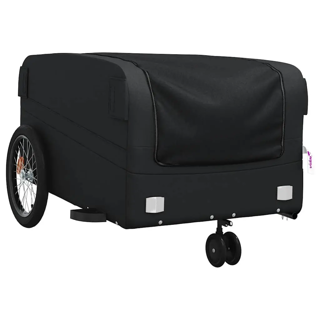 Bike Trailer Cargo Cart Hauling Heavy Goods 45kg Black
