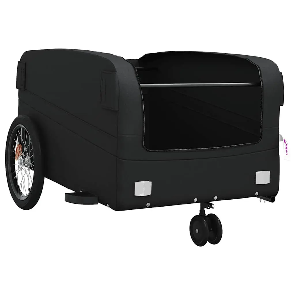 Bike Trailer Cargo Cart Hauling Heavy Goods 45kg Black
