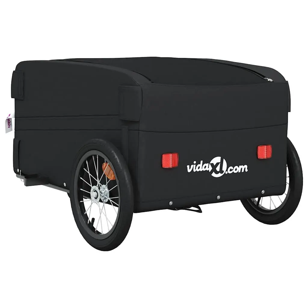 Bike Trailer Cargo Cart Hauling Heavy Goods 45kg Black