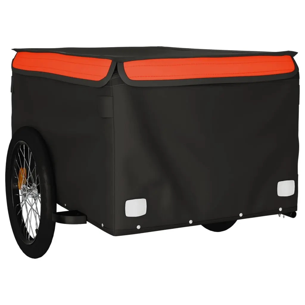 Bike Trailer Heavy Load 45kg Black Cargo Cart Bicycle Hauler
