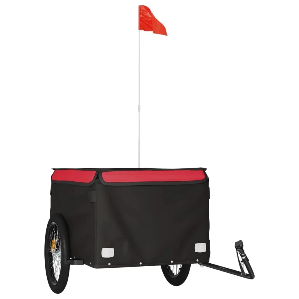 Bike Trailer Heavy Duty Cargo Cart Iron Black