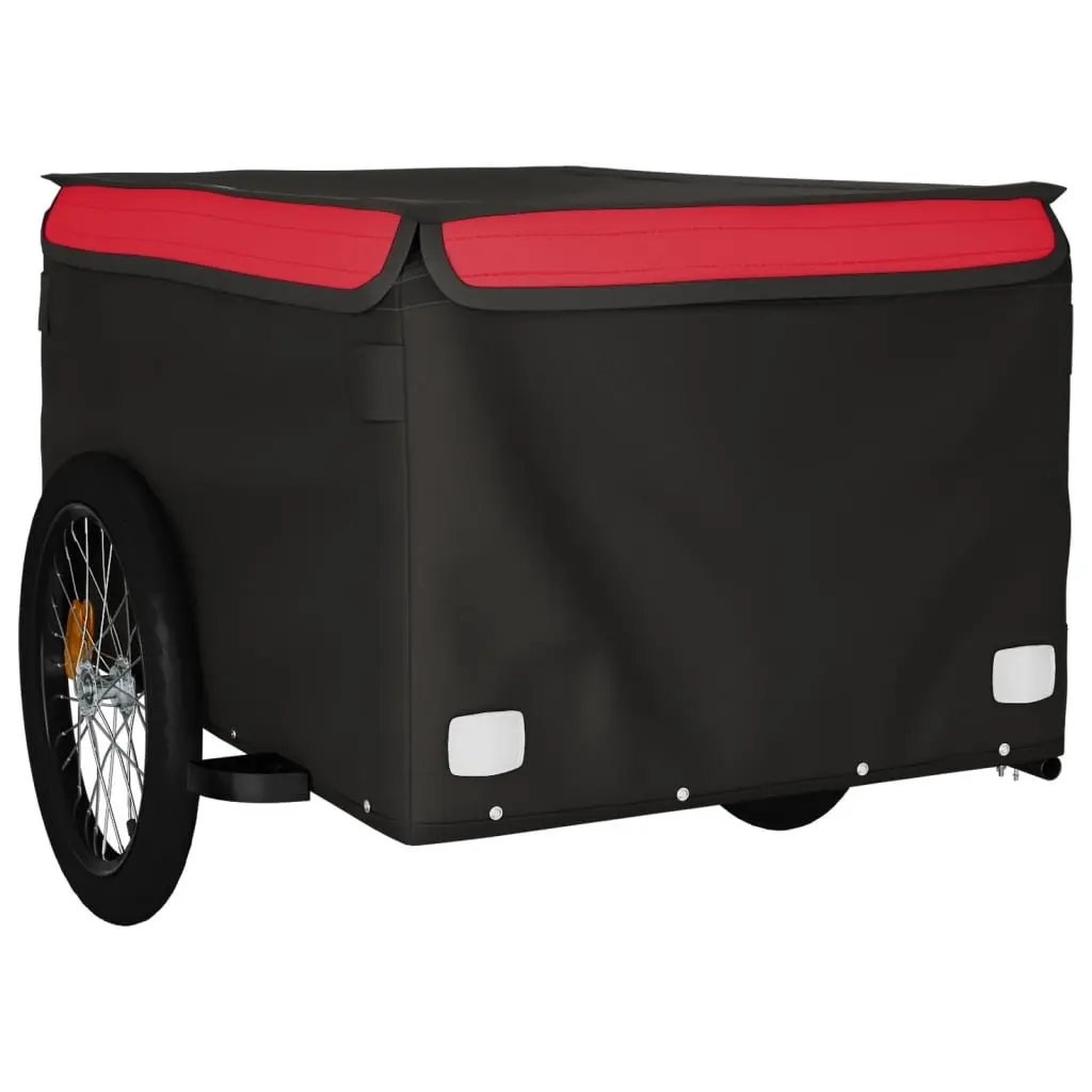 Bike Trailer Heavy Duty Cargo Cart Iron Black
