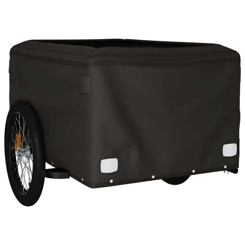 Bike Trailer Heavy Duty Cargo Cart Iron Black