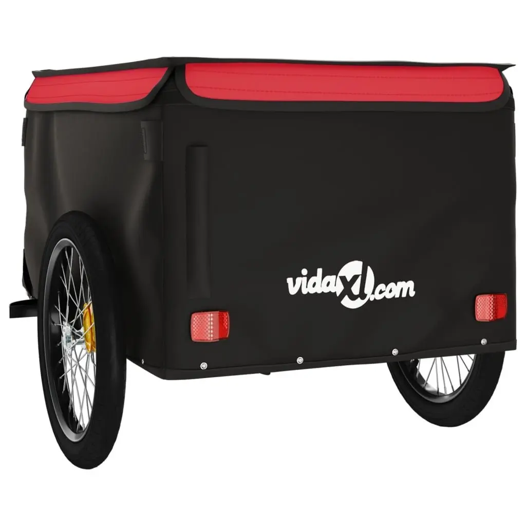 Bike Trailer Heavy Duty Cargo Cart Iron Black