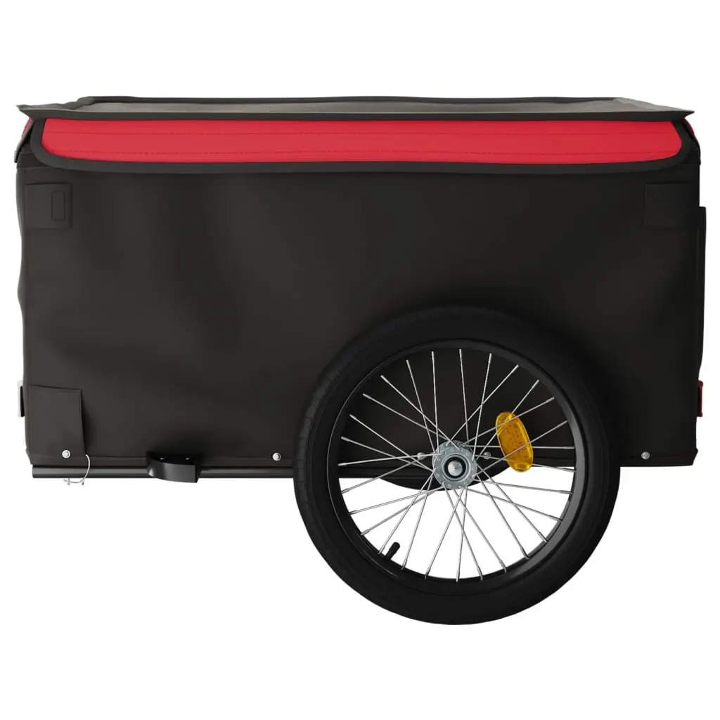 Bike Trailer Heavy Duty Cargo Cart Iron Black