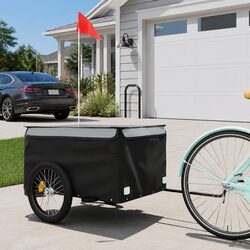 Sturdy Iron Bike Trailer with 45kg Load Capacity