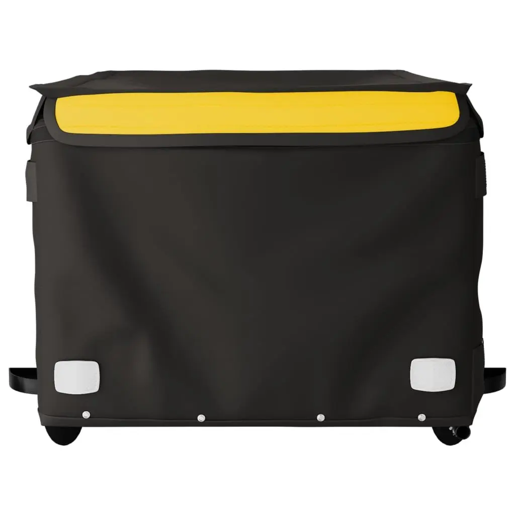 Bicycle Cargo Trailer Heavy Duty Iron 45kg Load Capacity Black Yellow