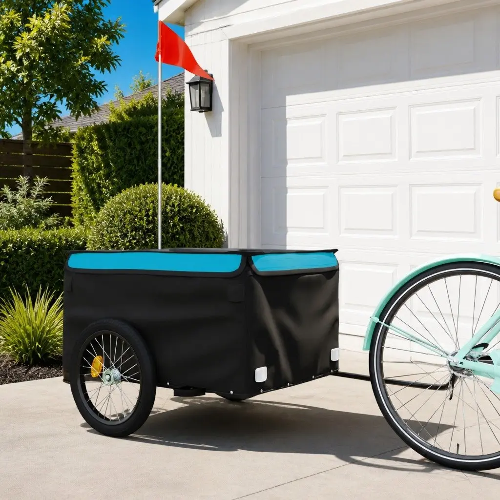 Bike Trailer Heavy Duty Cargo Cart Bicycle Hauling Goods Transport 45kg Capacity