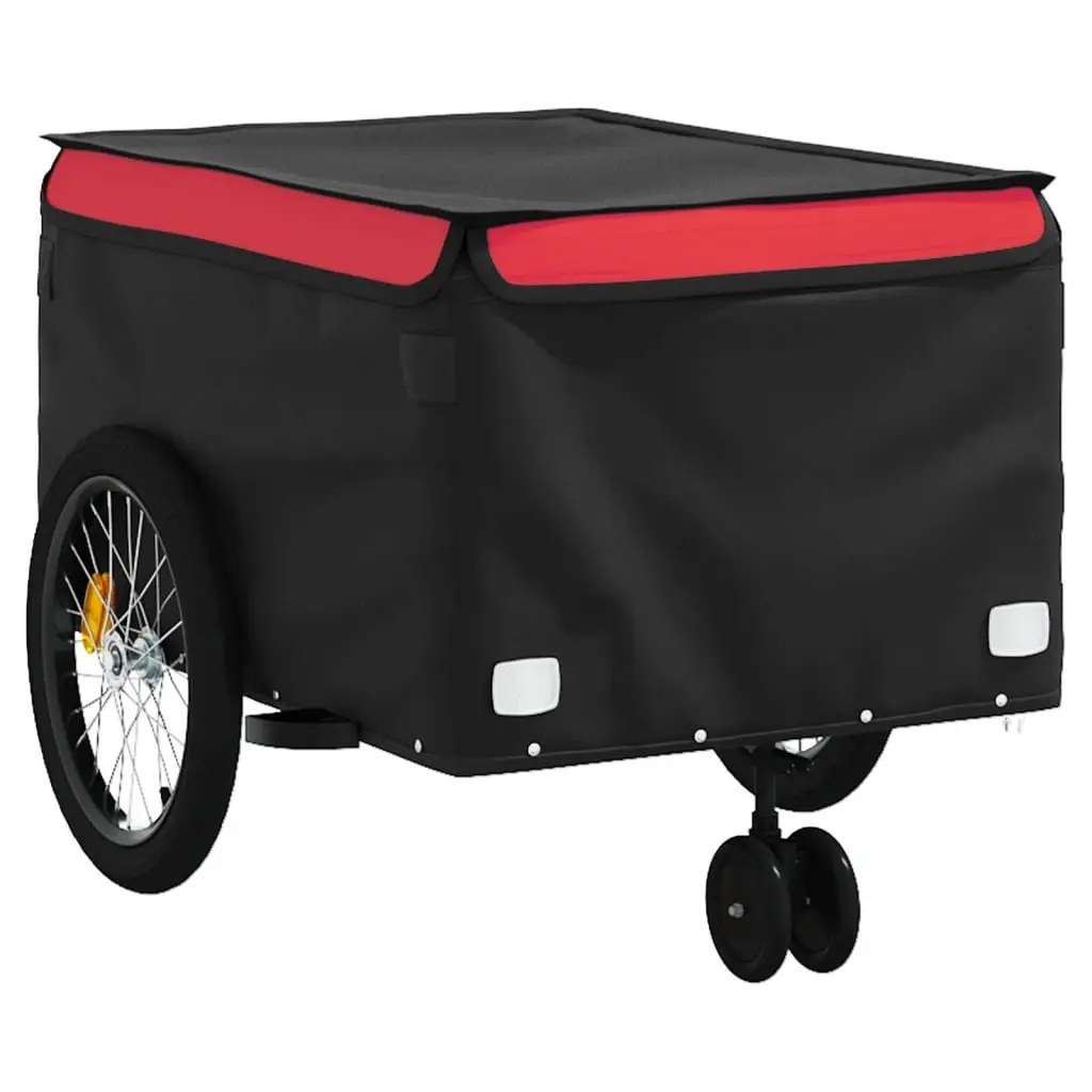 Bicycle Cargo Trailer Heavy Duty 45kg Load Capacity Red