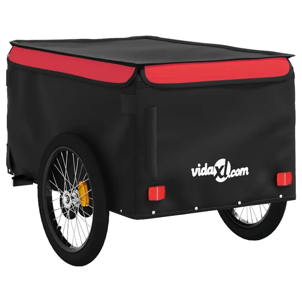 Bicycle Cargo Trailer Heavy Duty 45kg Load Capacity Red