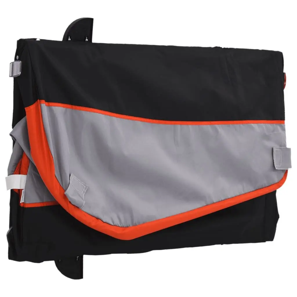 Bike Trailer Heavy Duty Cargo Hauling Tow Bar Iron 45 kg Orange