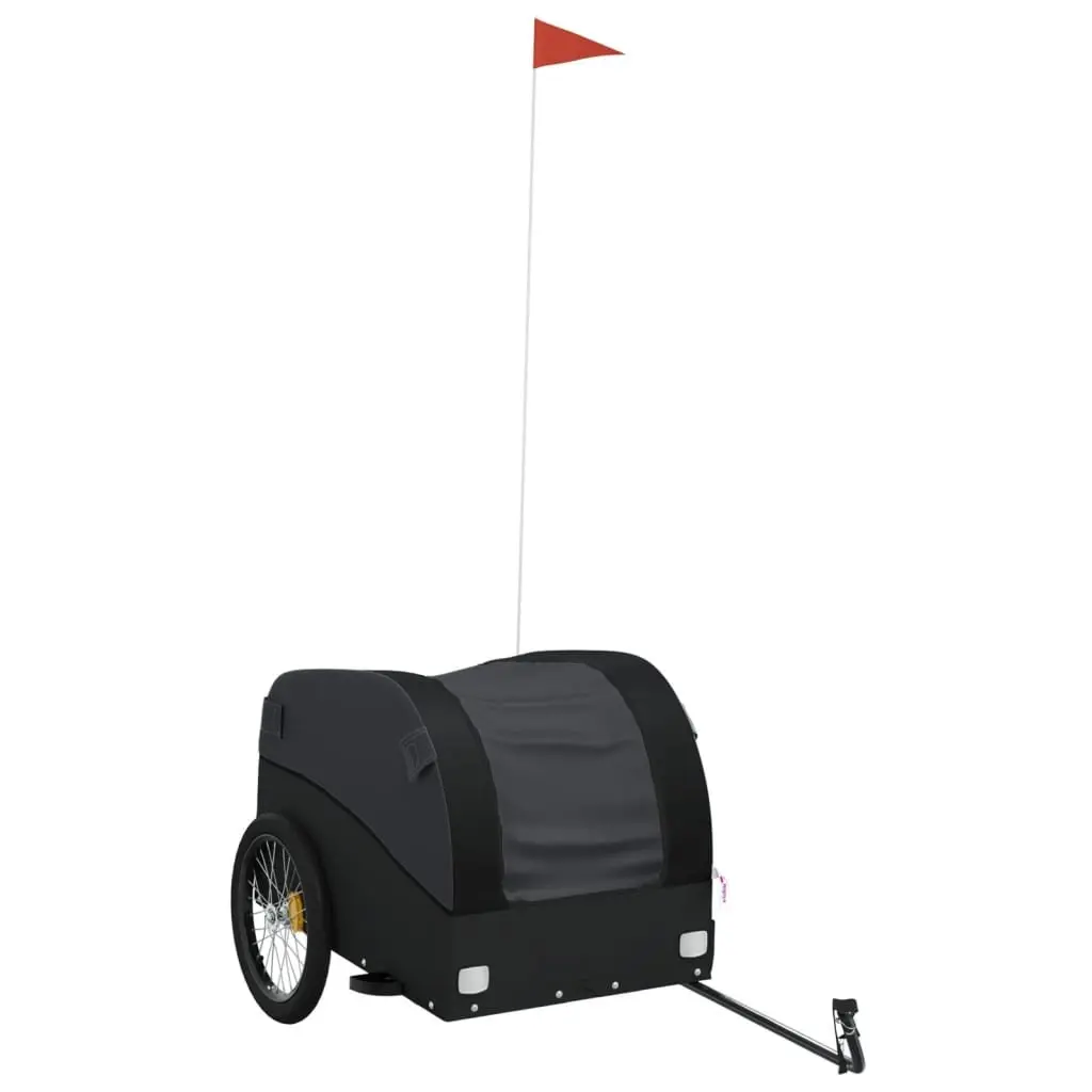 Bike Trailer Heavy Duty Cargo Hauler 45kg Load Capacity Black