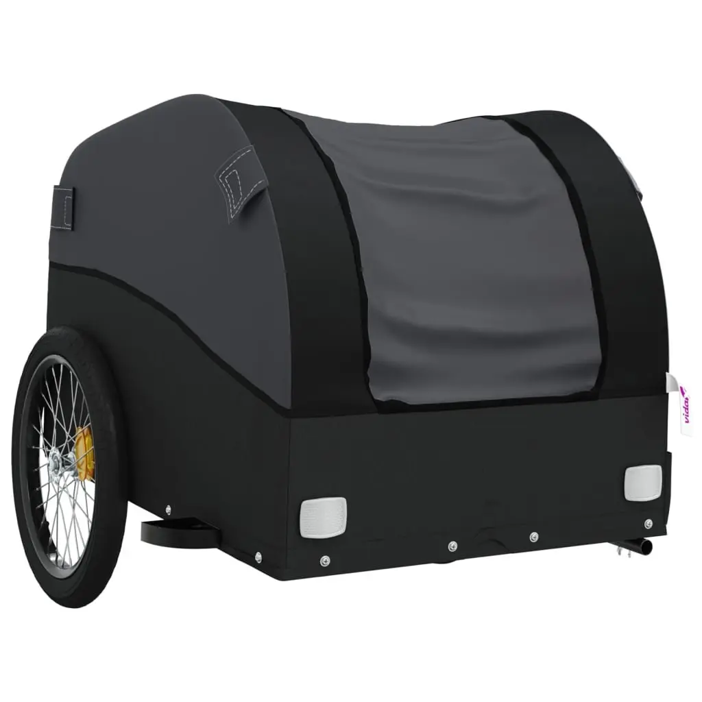 Bike Trailer Heavy Duty Cargo Hauler 45kg Load Capacity Black