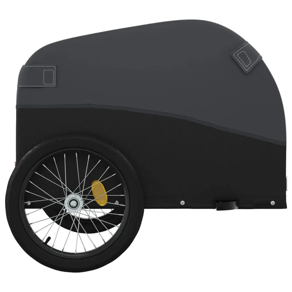 Bike Trailer Heavy Duty Cargo Hauler 45kg Load Capacity Black