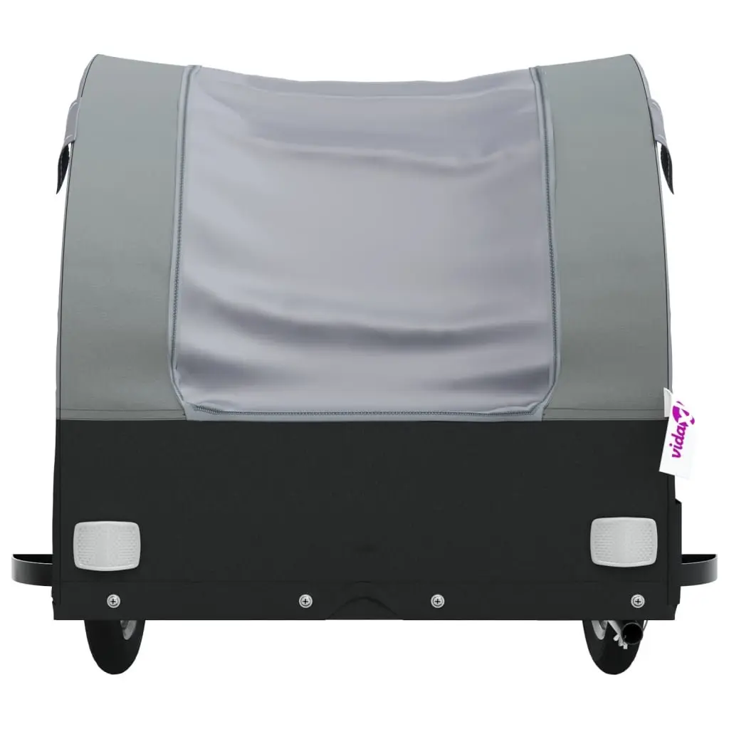 Bike Trailer Cargo Cart Hauling Heavy Goods 45kg Load Capacity Iron Grey