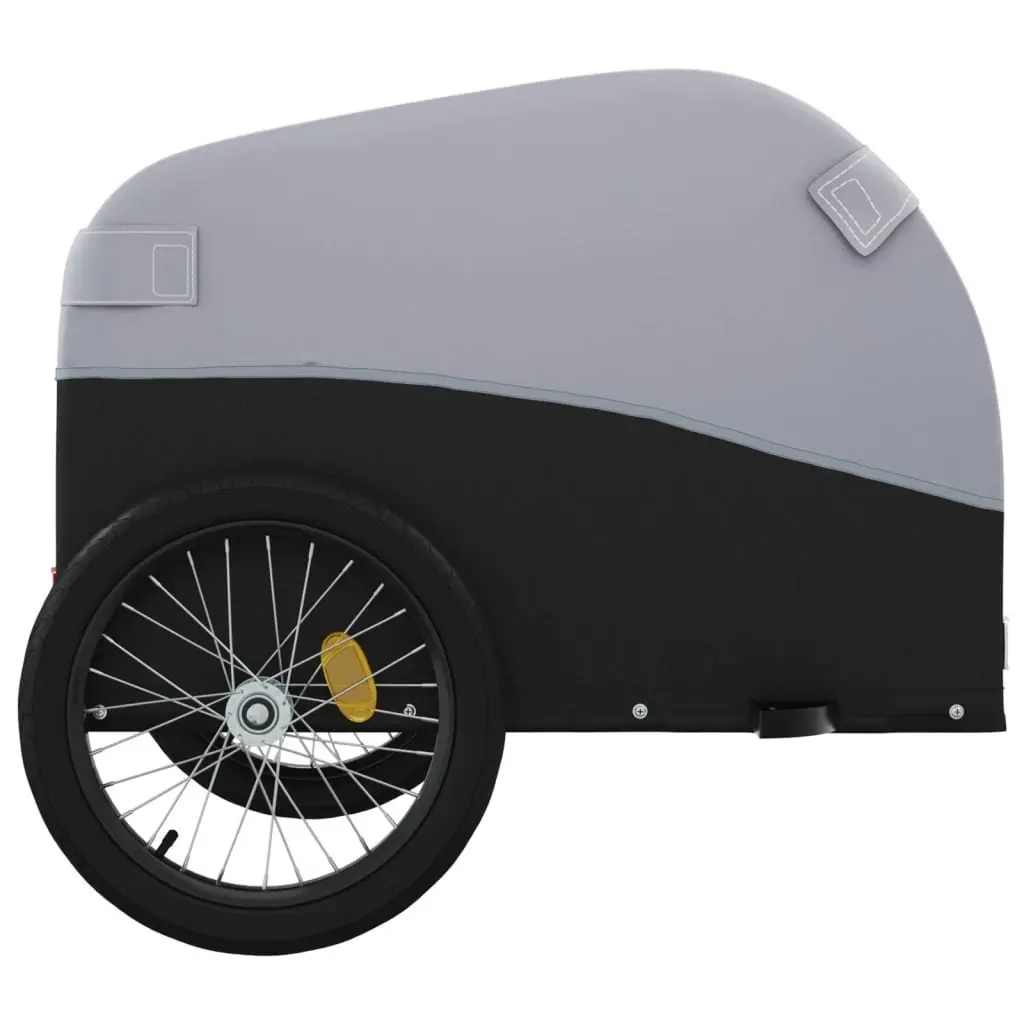 Bike Trailer Cargo Cart Hauling Heavy Goods 45kg Load Capacity Iron Grey