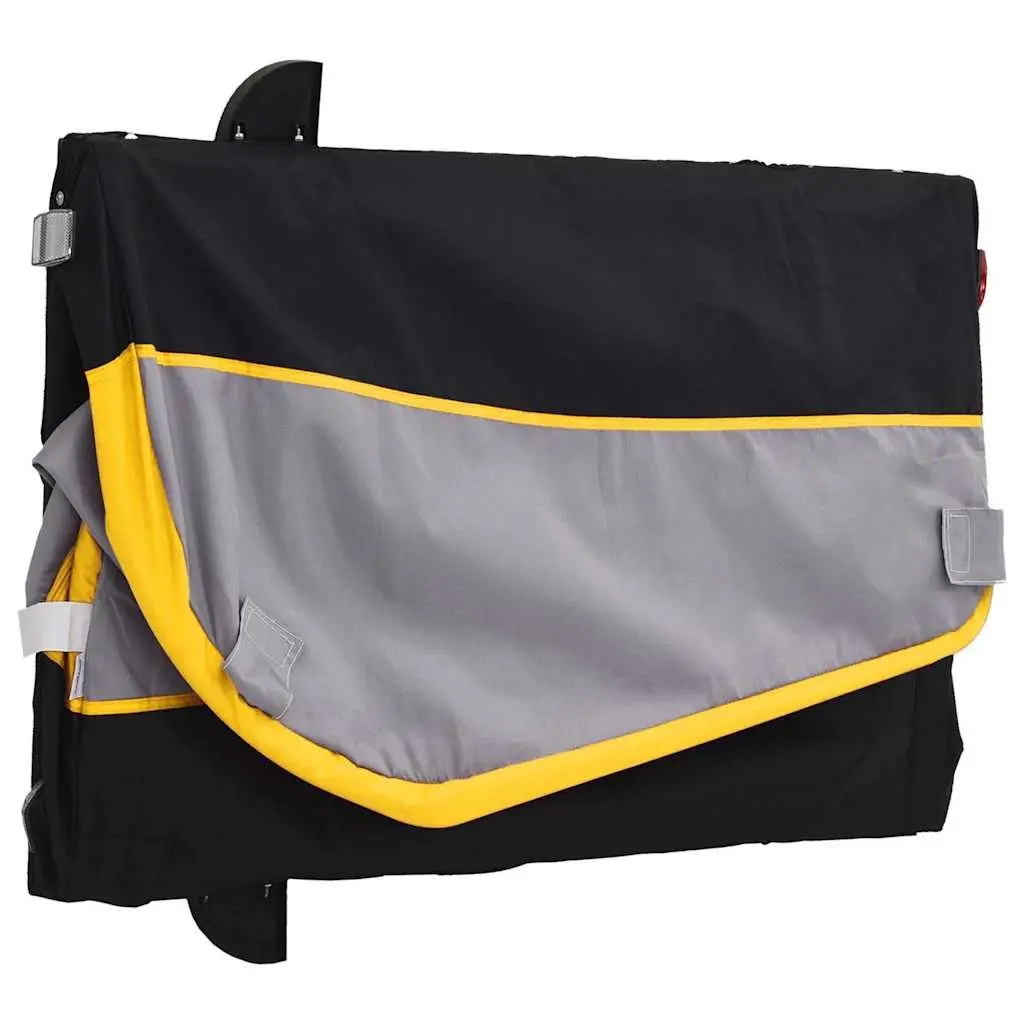 Bike Trailer Cargo Cart Hauling 45 kg Load Capacity Iron Yellow