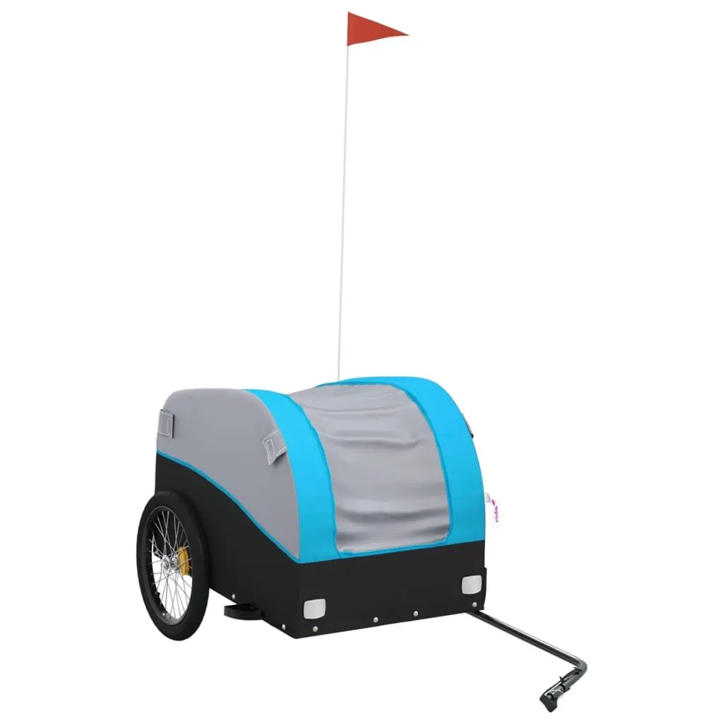 Bicycle Cargo Trailer Heavy Duty 45kg Load Capacity Blue