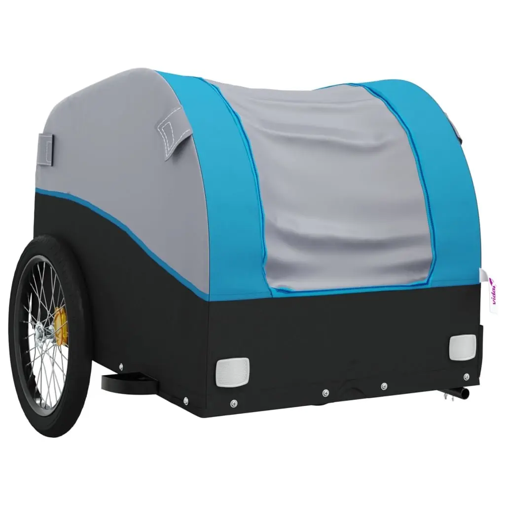 Bicycle Cargo Trailer Heavy Duty 45kg Load Capacity Blue