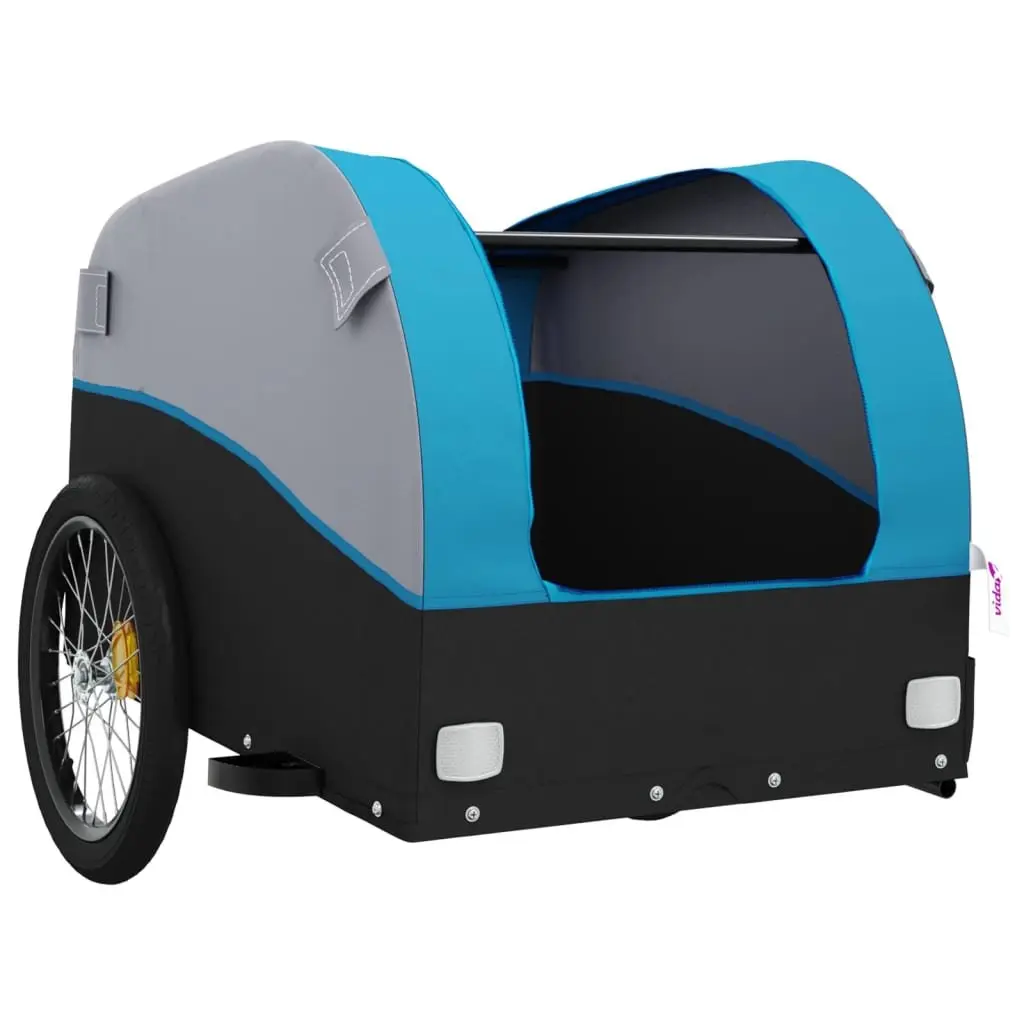 Bicycle Cargo Trailer Heavy Duty 45kg Load Capacity Blue