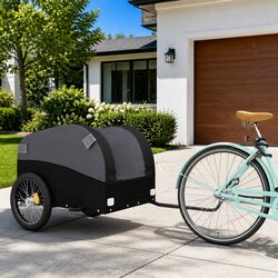 Reliable Black Bike Trailer for Easy Cargo Transport