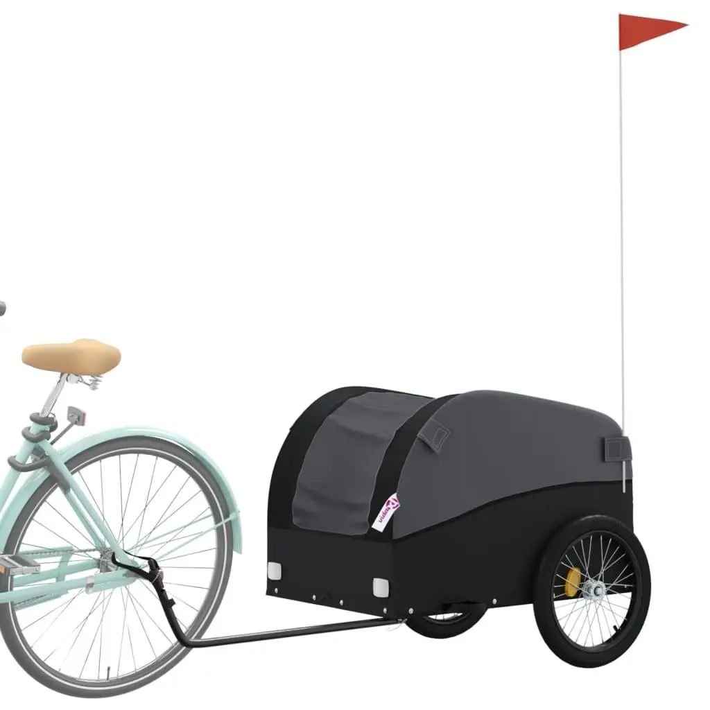 Bike Trailer Heavy Duty Cargo Cart 45kg Black