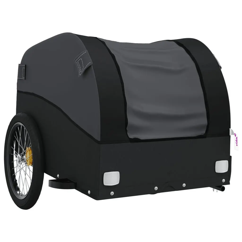 Bike Trailer Heavy Duty Cargo Cart 45kg Black