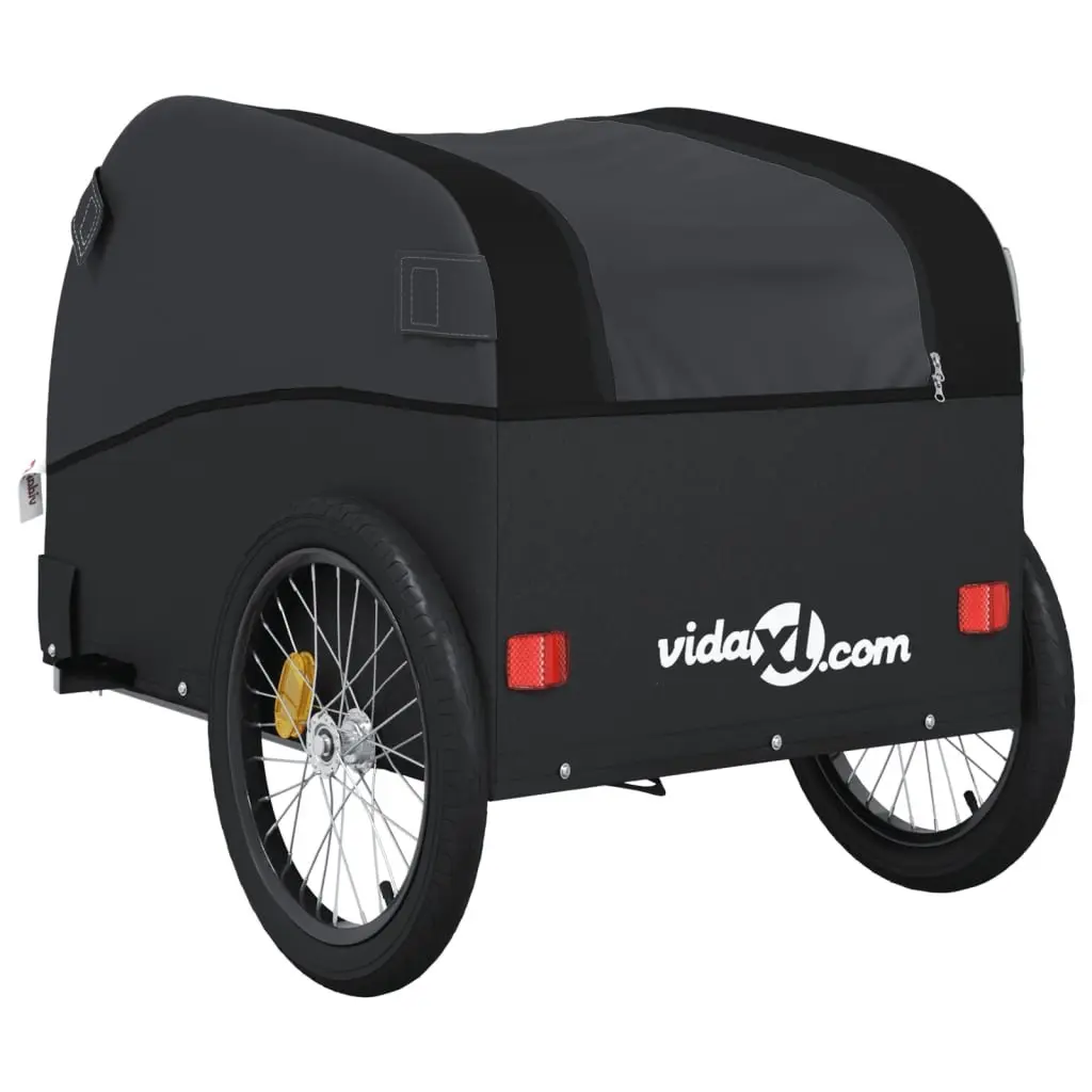 Bike Trailer Heavy Duty Cargo Cart 45kg Black