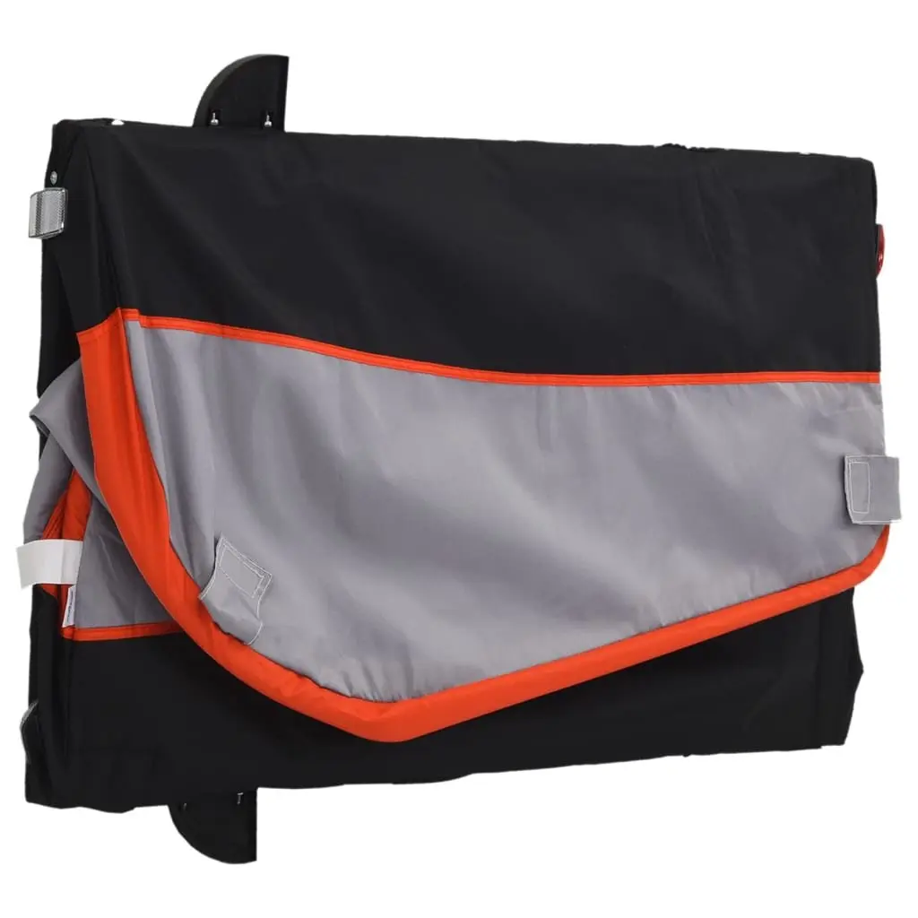 Bike Trailer Cargo Cart Hauling 45 kg Iron Orange